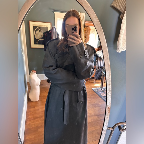 Vintage Christian Dior Le connoisseur Trench double breasted Coat Overcoat 40L - Picture 3 of 16